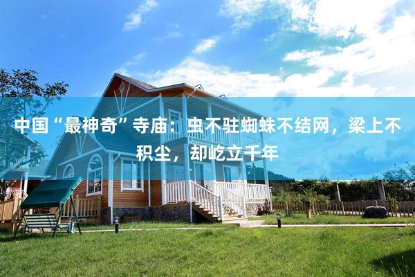 中国“最神奇”寺庙：虫不驻蜘蛛不结网，梁上不积尘，却屹立千年